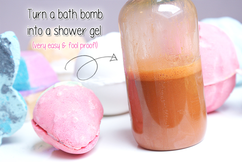 DIY Turn a bath bomb into a shower gel Oh My